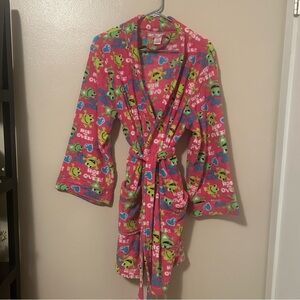 Sweet Colorful Frog Print Robe